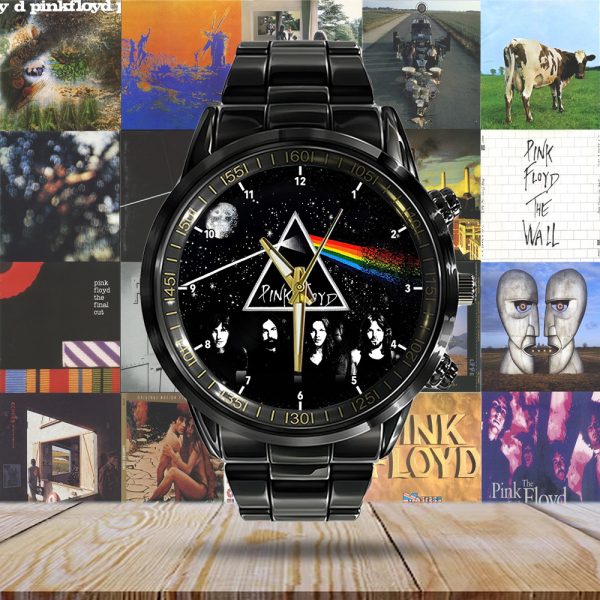Pink Floyd Black Stainless Steel Watch - HOATT 4584
