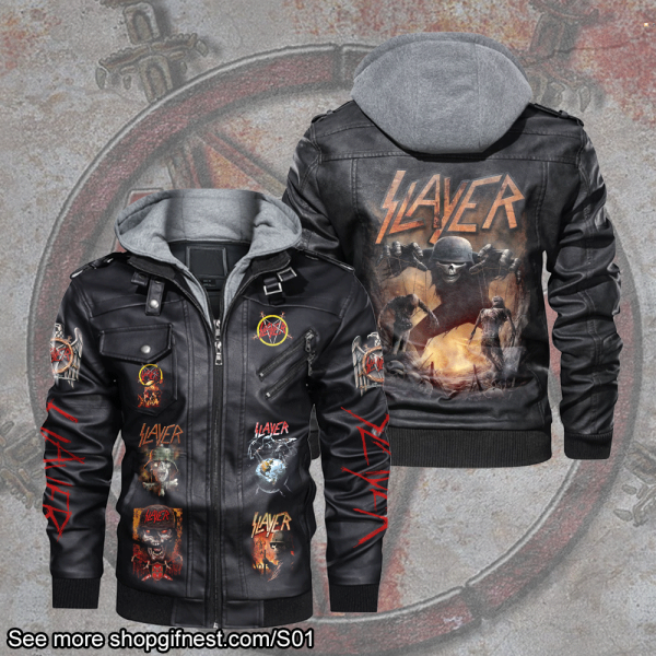Slayer 2D Hooded Leather Coat - HUANNM 1920