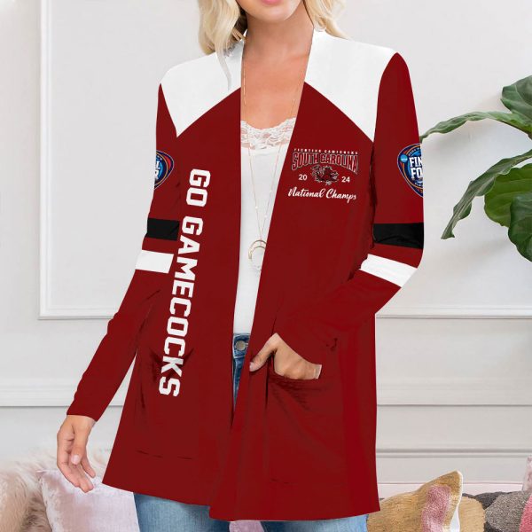 South Carolina Gamecocks Women's Basketball Women's Patch Pocket Cardigan - HUANNM 4681