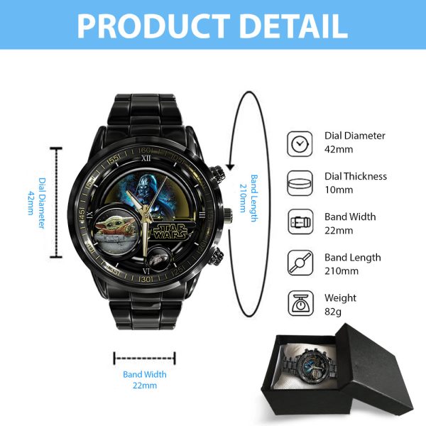 Star Wars Black Stainless Steel Watch - VANDH 2747