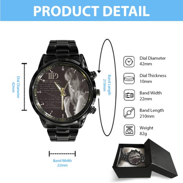 Taylor Swift Black Stainless Steel Watch - HOATT 4733