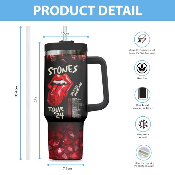 The Rolling Stones 40oz Stanley Tumbler - TANTN 6003