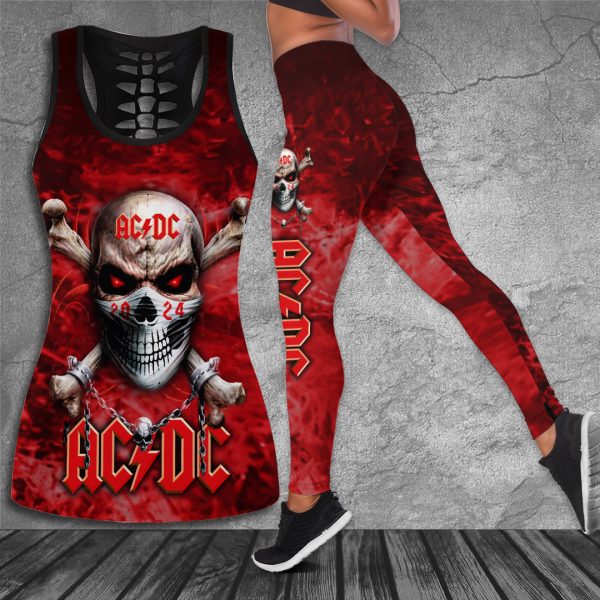 Rock Music Hollow Tank Top Leggings - HUANNM 5014