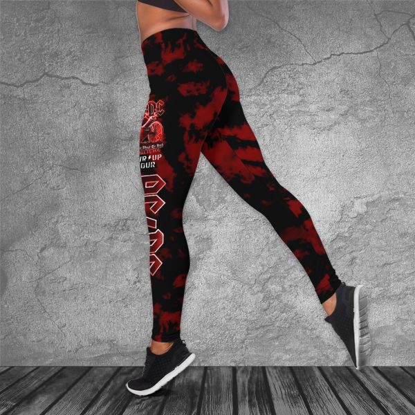 Rock Music Hollow Tank Top Leggings - HUANNM 5016