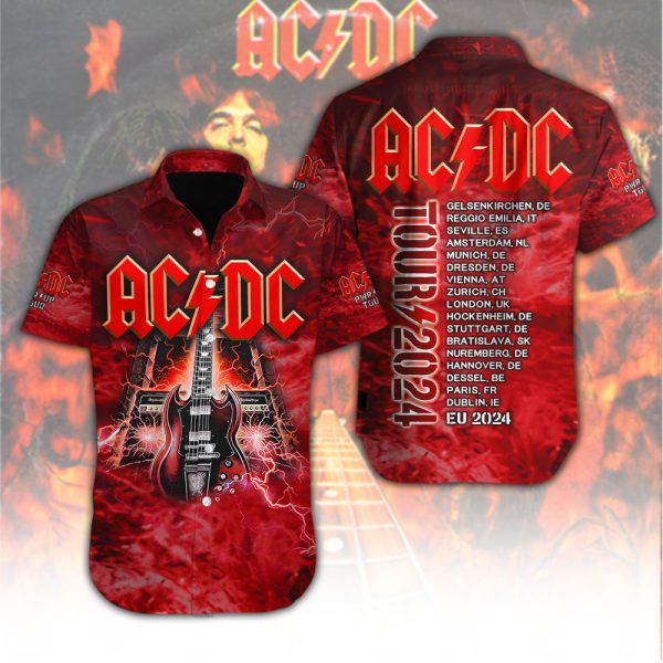 Rock Music Short Sleeve Dress Shirt - HUANNM 5015