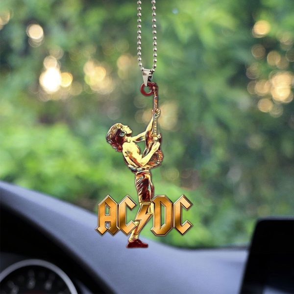 Rock Music x Angus Young Custom Shape 1-sided Acrylic Car Ornament - MAITM 6700