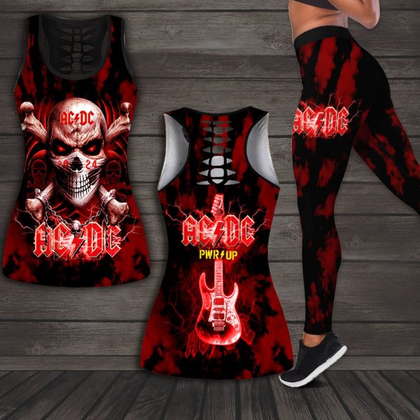 Rock Music Hollow Tank Top Leggings - HUANNM 5098.1