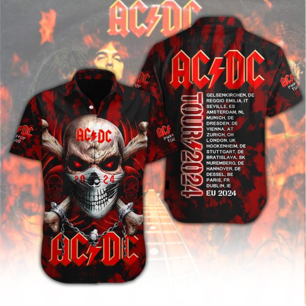 Rock Music Short Sleeve Dress Shirt - HUANNM 5012