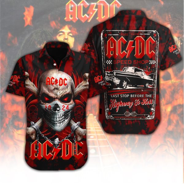 Rock Music Short Sleeve Dress Shirt - HUANNM 5044