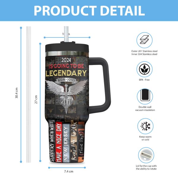 Bon Jovi 40oz Stanley Tumbler - ANHNV 4394