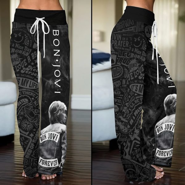 Bon Jovi High-Waisted Straight-Leg Trousers - ANHNV 4406