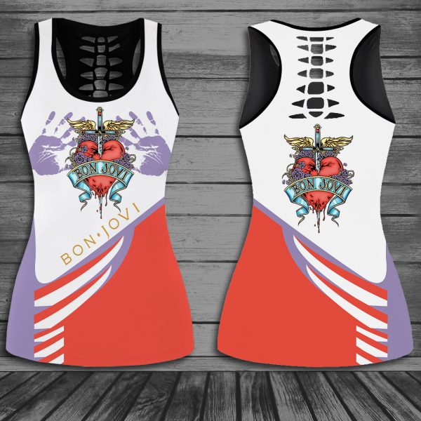 Bon Jovi Hollow Tank Top Leggings - ANHNV 4432