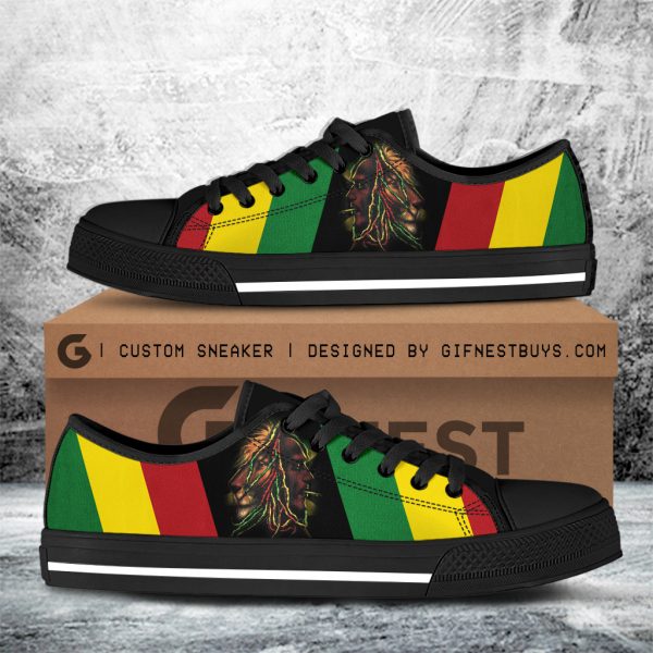 Bob Marley Low Top Canvas Shoes - ANHNV 4462