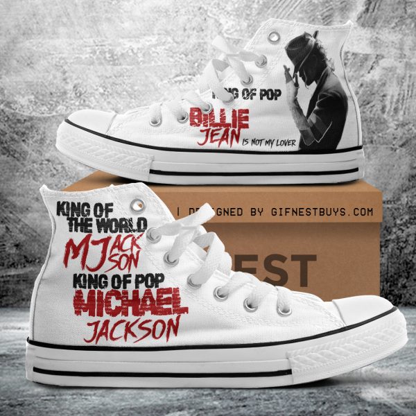 Michael Jackson High Top Canvas Shoes - ANHNV 4509