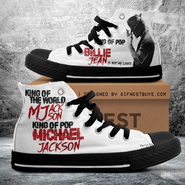 Michael Jackson High Top Canvas Shoes - ANHNV 4509