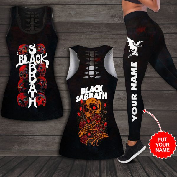 Personalized Black Sabbath Hollow Tank Top Leggings - HUANNM 4914