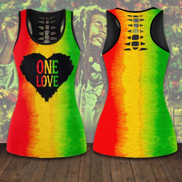 Bob Marley Hollow Tank Top Leggings - ANHNV 4358