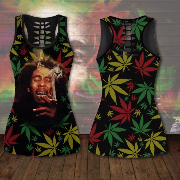 Bob Marley Hollow Tank Top Leggings - ANHNV 4638