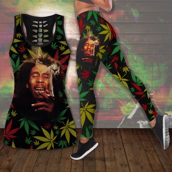 Bob Marley Hollow Tank Top Leggings - ANHNV 4638