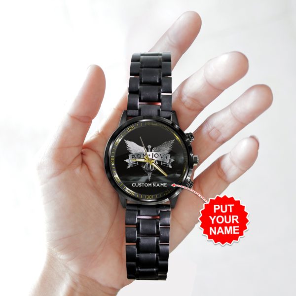 Personalized Bon Jovi Black Stainless Steel Watch - TANTN 6203