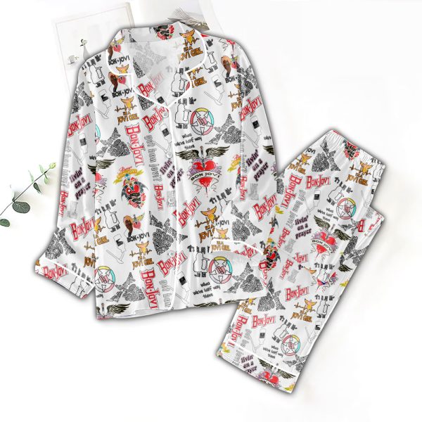 Bon Jovi Button Down Pajamas Set – HUANNM 4983
