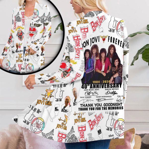 Bon Jovi Women’s Patch Pocket Cardigan – HUANNM 4983.1