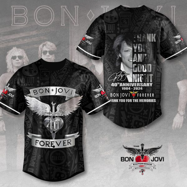 Bon Jovi Baseball Jersey - HUANNM 4980
