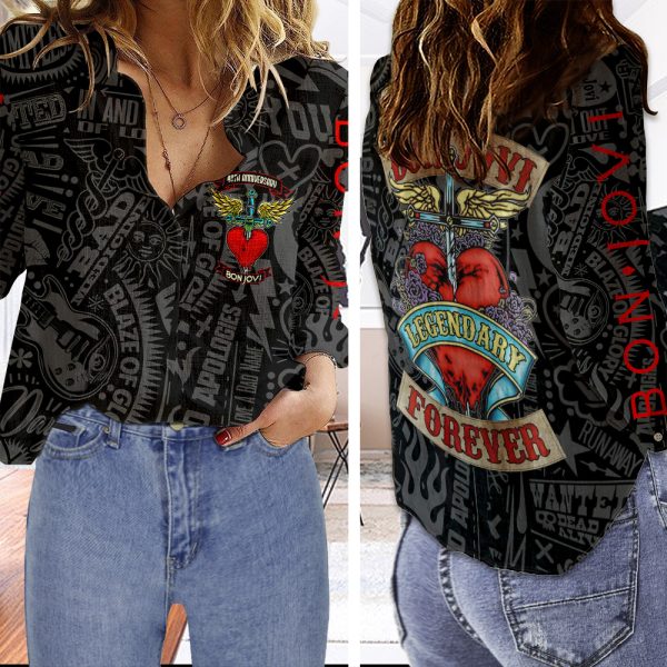 Bon Jovi 3D Linen Shirt - TANTN 6303
