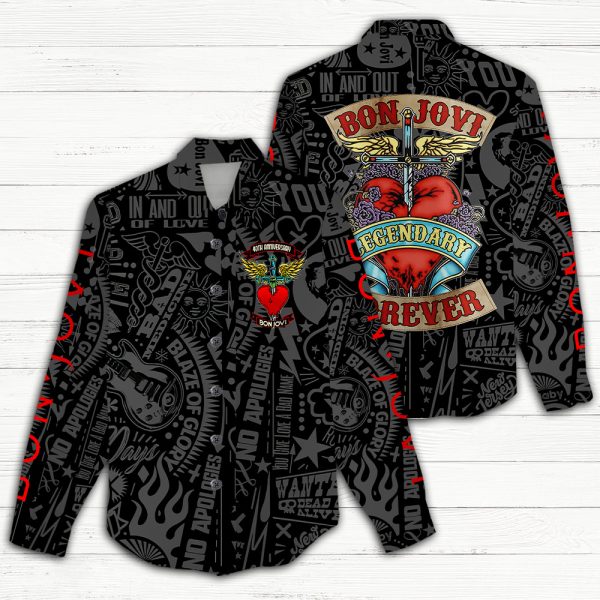 Bon Jovi 3D Linen Shirt - TANTN 6303
