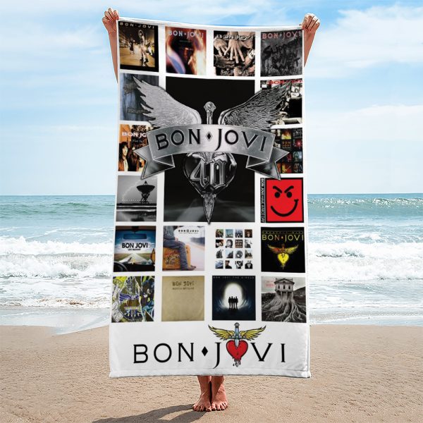 Bon Jovi Rectangle Beach Towel - HOATT 4807