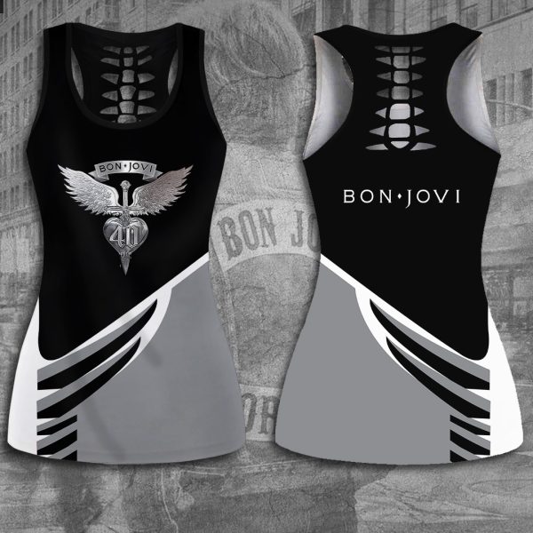 Bon Jovi Hollow Tank Top Leggings - TANTN 6334
