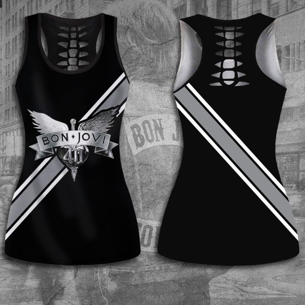 Bon Jovi Hollow Tank Top Leggings - TANTN 6335