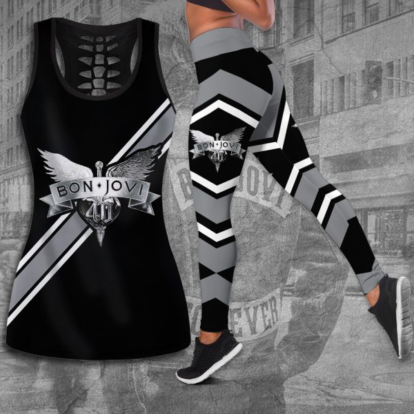 Bon Jovi Hollow Tank Top Leggings - TANTN 6335