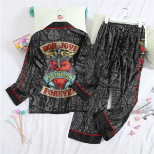 Bon Jovi Button Down Pajamas Set – TANTN 6294