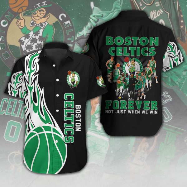 Boston Celtics Short Sleeve Dress Shirt - HUANNM 5236