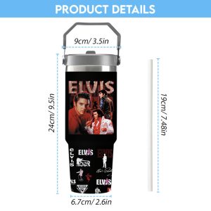 Elvis Presley Flip Straw 30oz Tumbler - GNE 507