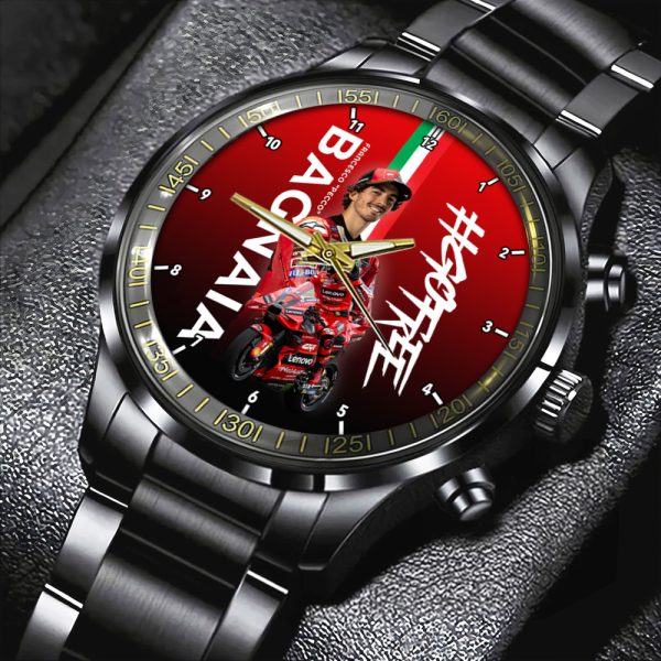Francesco Bagnaia Black Stainless Steel Watch - HOATT 4784