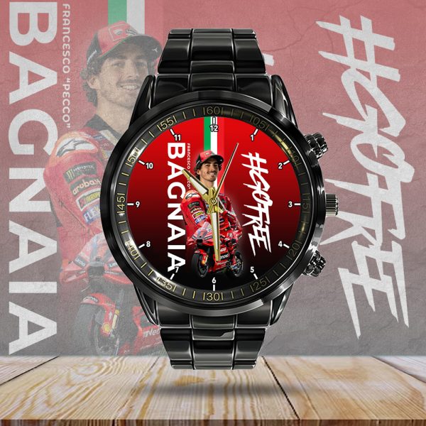 Francesco Bagnaia Black Stainless Steel Watch - HOATT 4784