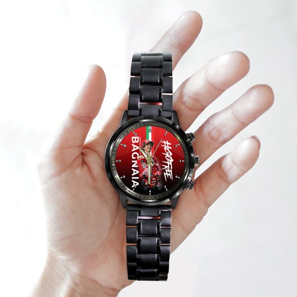 Francesco Bagnaia Black Stainless Steel Watch - HOATT 4784