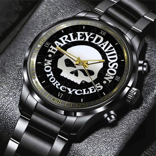 Harley Davidson Black Stainless Steel Watch - GNE 395