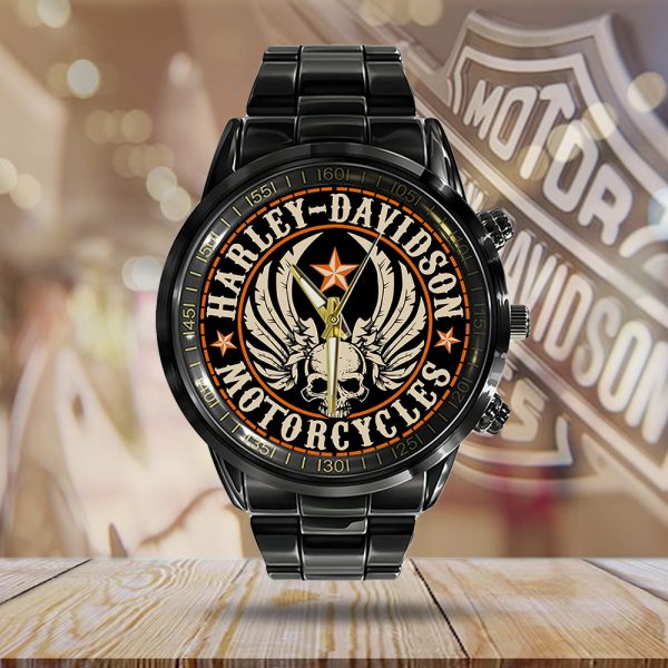 Harley Davidson Black Stainless Steel Watch - GNE 396