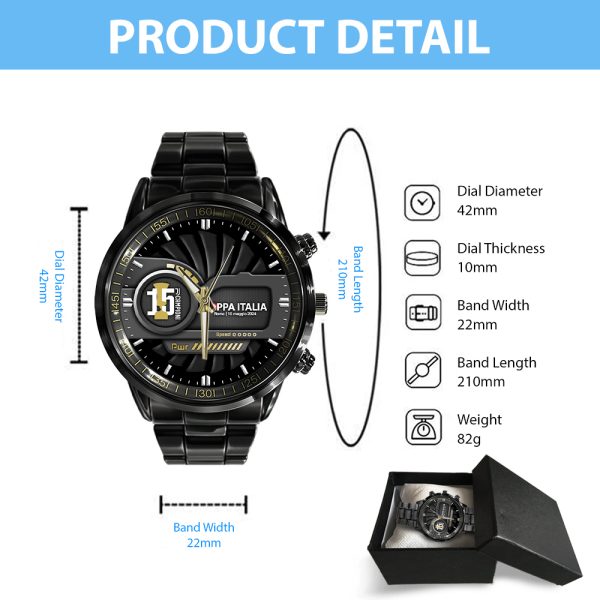 Juventus F.C. Black Stainless Steel Watch - HOATT 4882