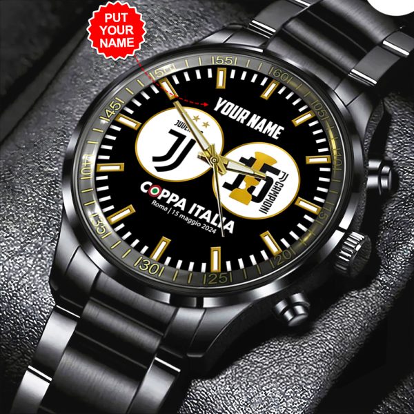 Personalized Juventus F.C. Black Stainless Steel Watch - HOATT 4881