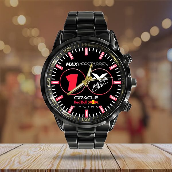 Red Bull Racing F1 MV1 Black Stainless Steel Watch - HOATT 4855
