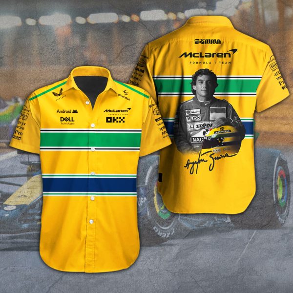 McLaren x Ayrton Senna Short Sleeve Dress Shirt - TANTN 6643.1