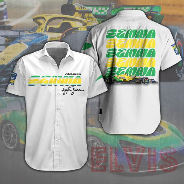McLaren x Ayrton Senna Short Sleeve Dress Shirt - TANTN 6635