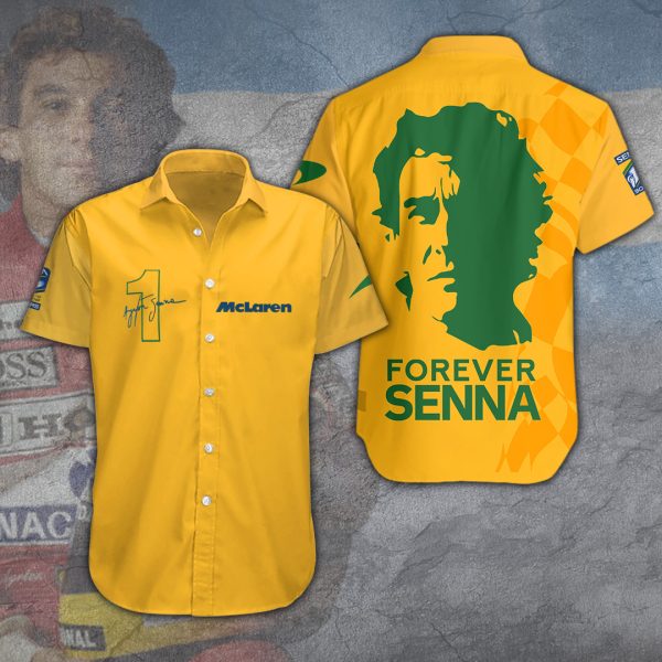 McLaren x Ayrton Senna Short Sleeve Dress Shirt - TANTN 6644.1