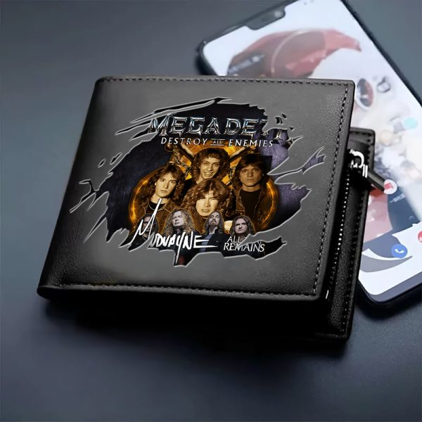 Megadeth Band 2D Printed Wallet - HUANNM 5162