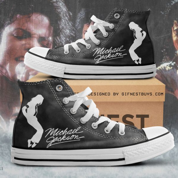 Michael Jackson High Top Canvas Shoes - ANHNV 4506