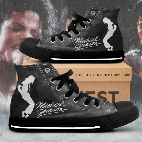 Michael Jackson High Top Canvas Shoes - ANHNV 4506